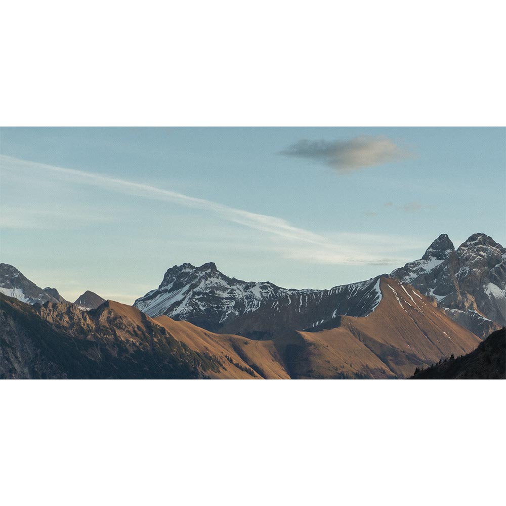 Bergpanorama der deutschen Alpen im Oberallgäu